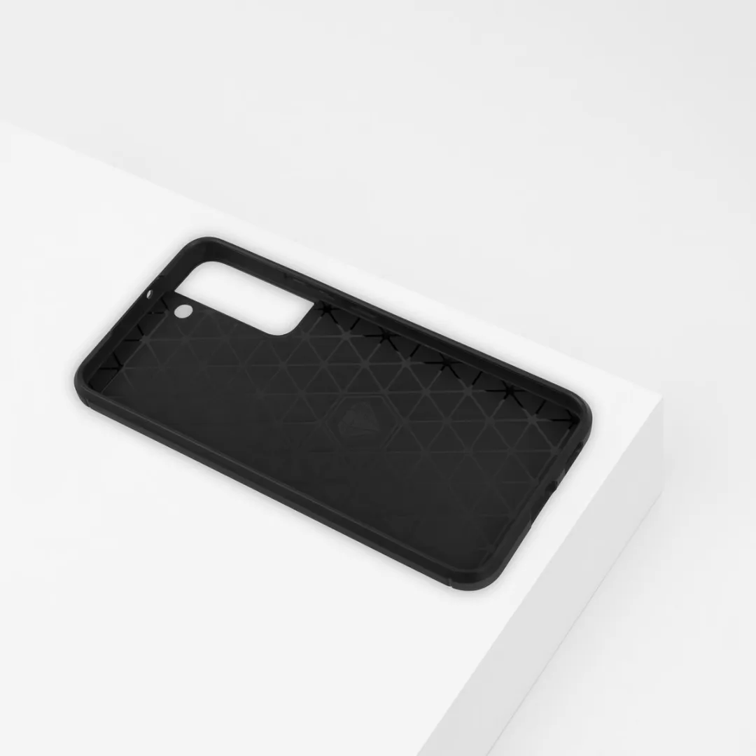 BMAX Carbon Hoesje Samsung Galaxy S22 Plus - Zwart