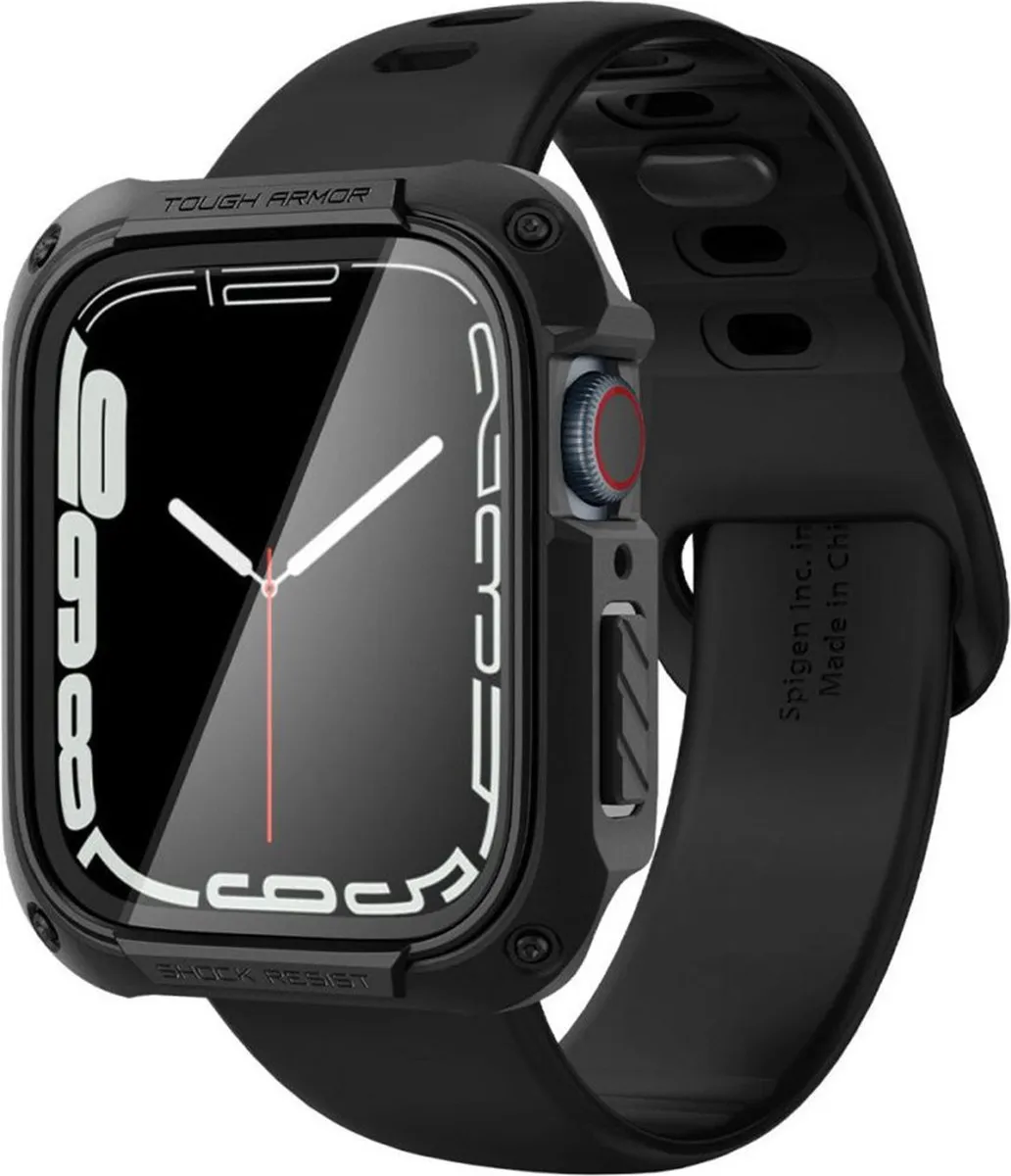 Spigen Tough Armor Hoesje Apple Watch 45mm - Zwart