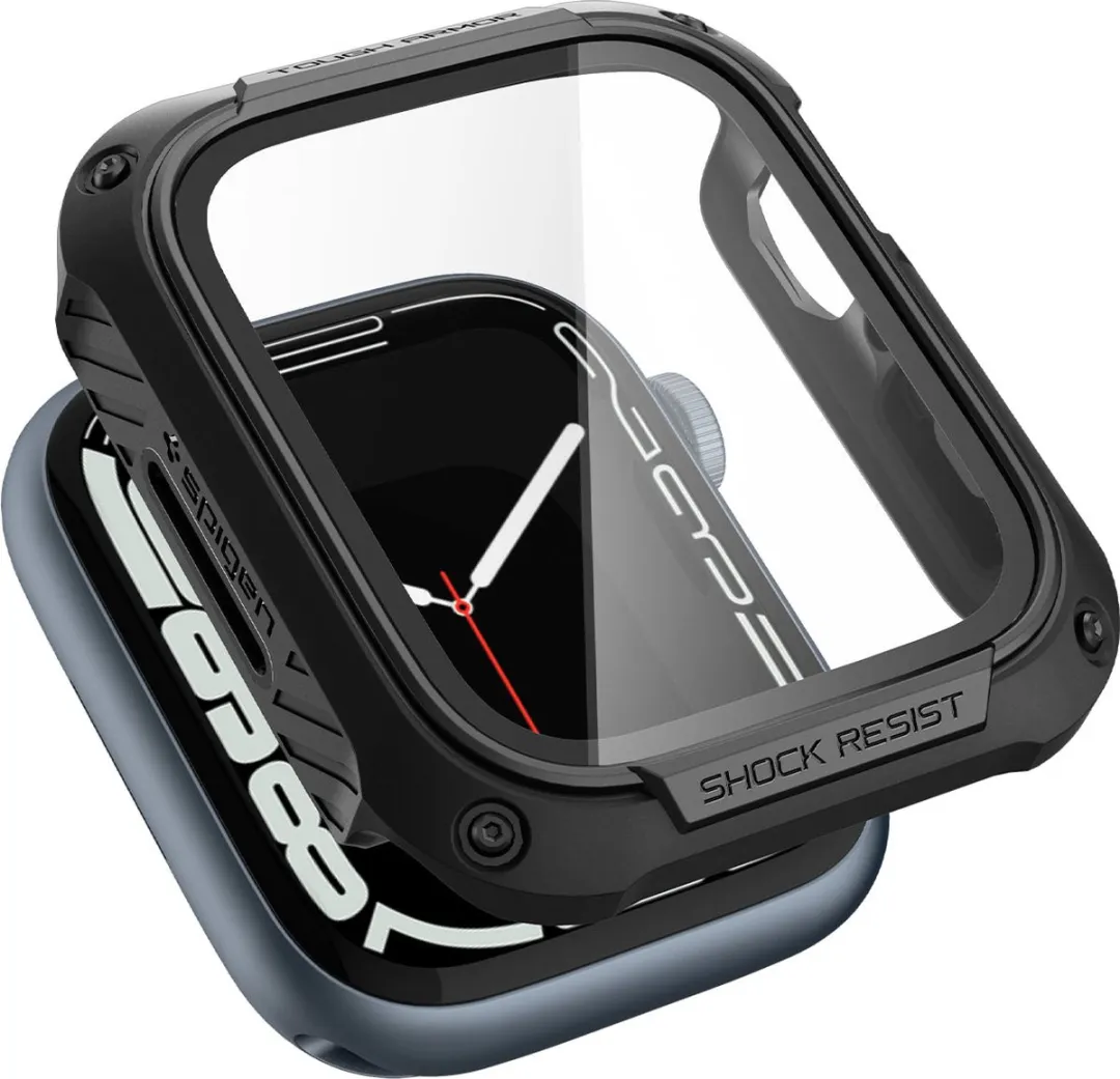 Spigen Tough Armor Hoesje Apple Watch 45mm - Zwart