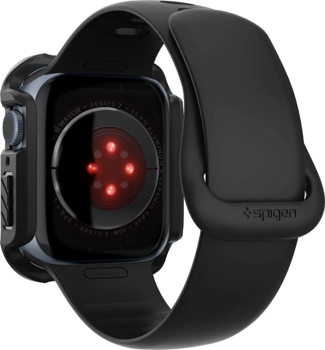 Spigen Tough Armor Hoesje Apple Watch 45mm - Zwart