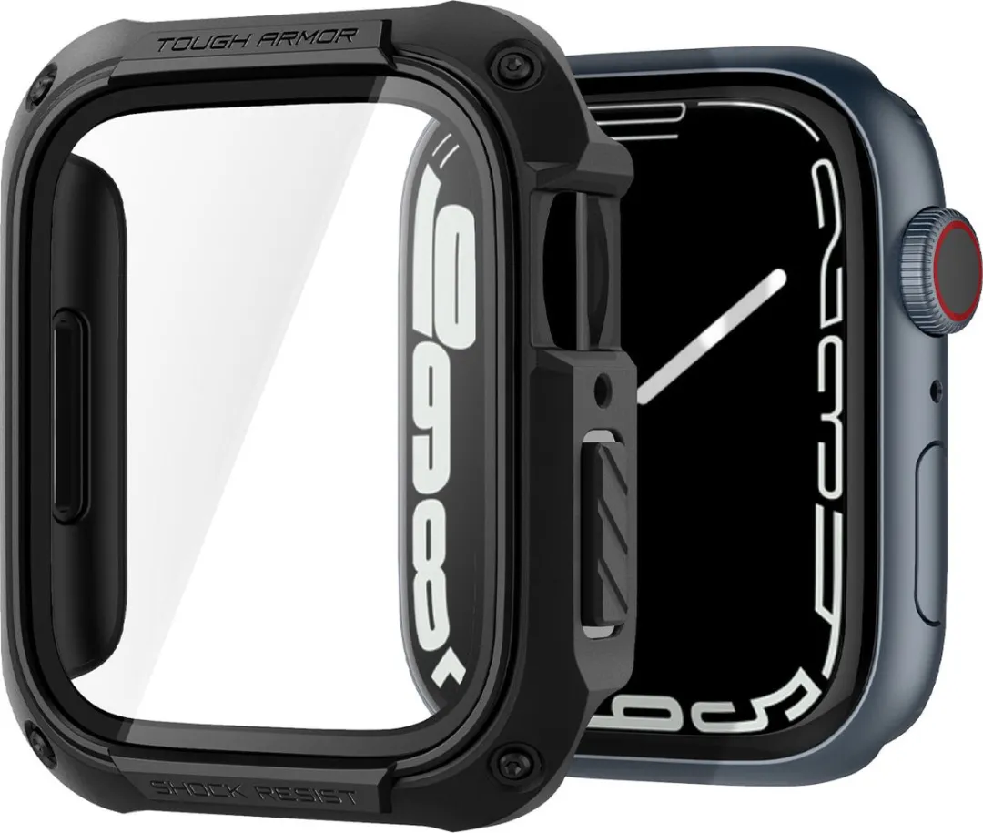 Spigen Tough Armor Hoesje Apple Watch 45mm - Zwart