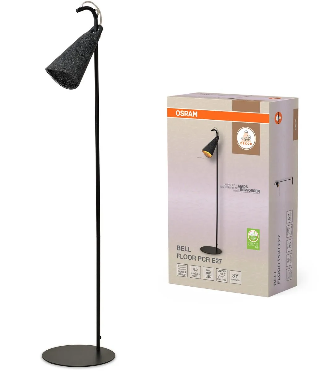 Osram Decor Bell Vloerlamp E27 - Zwart
