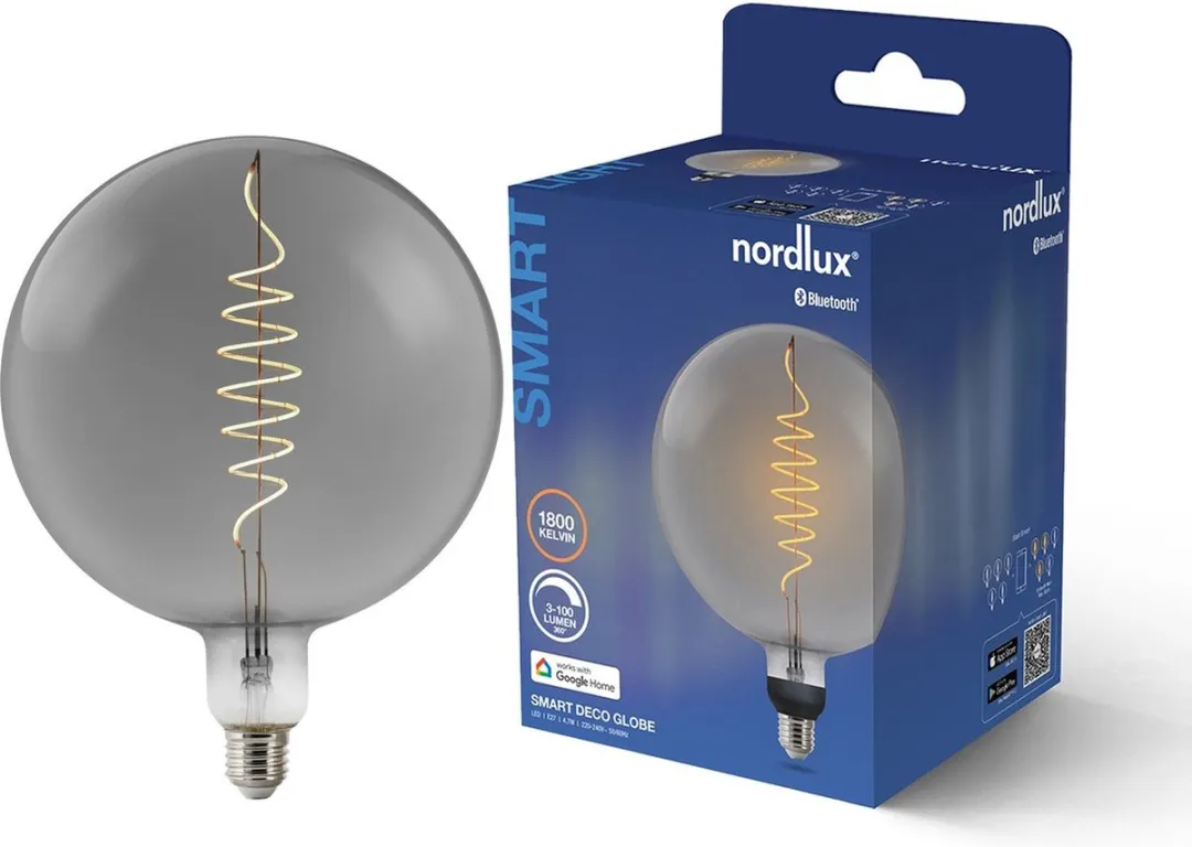 Nordlux G200 Smart Deco Lichtbron E27 - 1800K Rookglas