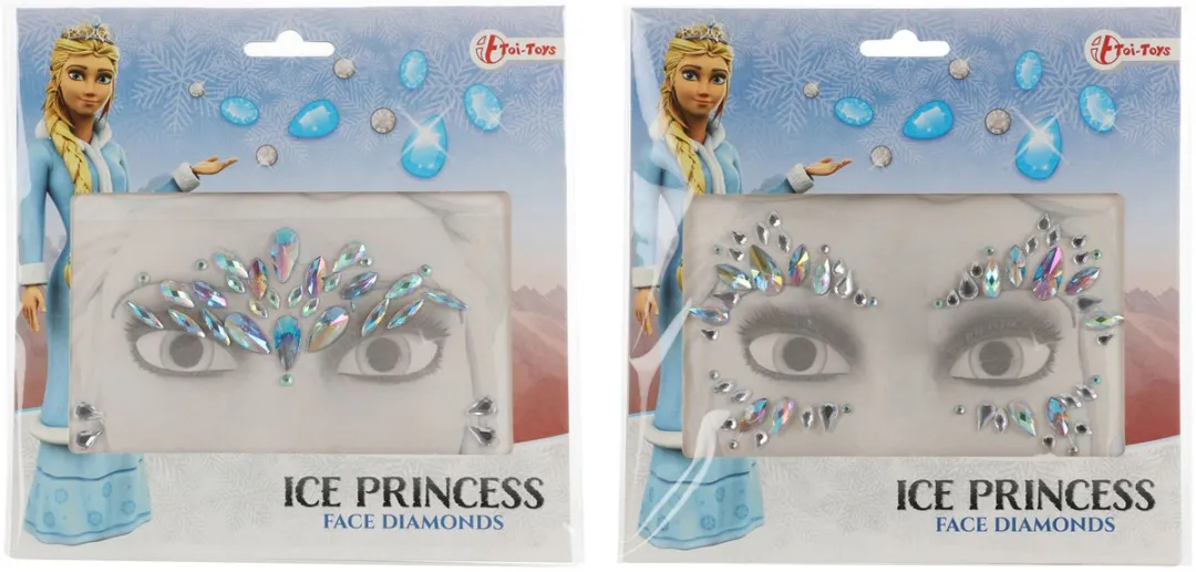 Toi-Toys Ice Princess Gezichtsdiamanten - Multi kleuren