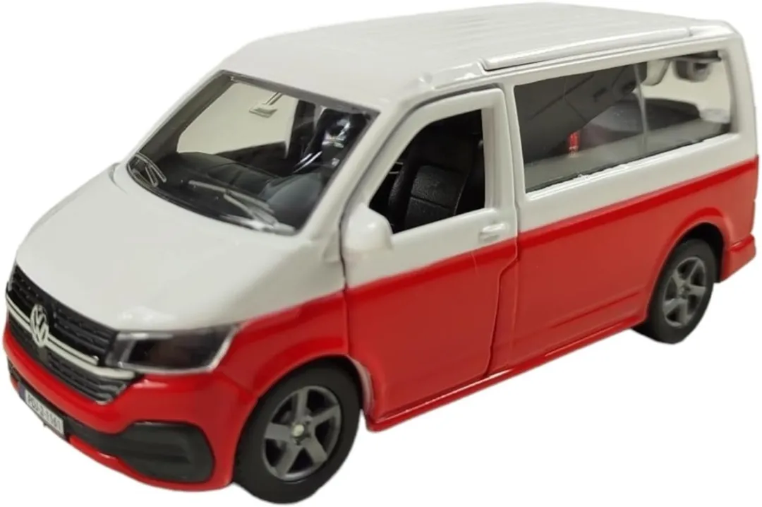 Kids Globe VW Transporter Camper Die-Cast 13,5cm - Multi kleuren