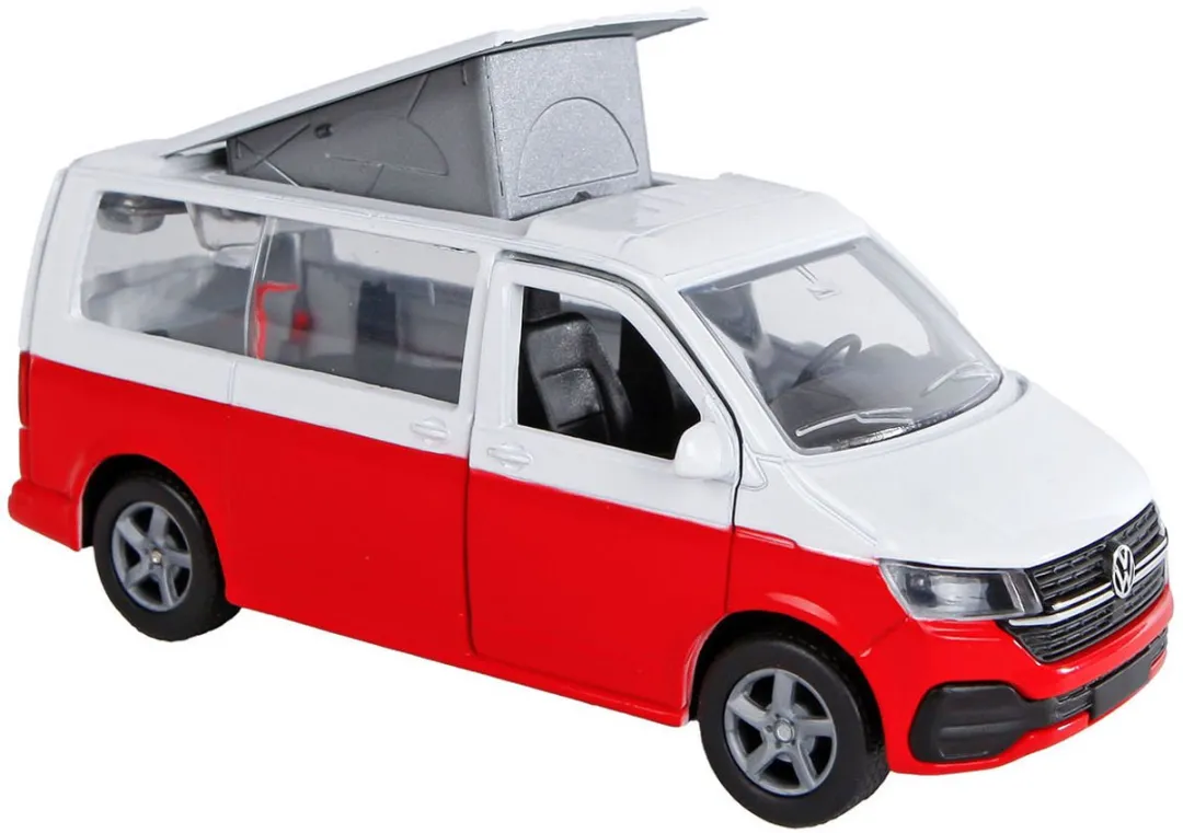 Kids Globe VW Transporter Camper Die-Cast 13,5cm - Multi kleuren