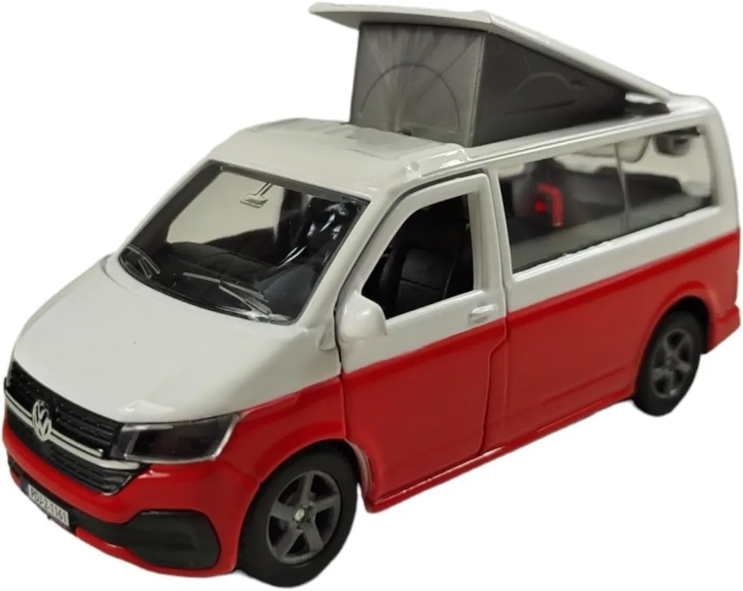 Kids Globe VW Transporter Camper Die-Cast 13,5cm - Multi kleuren