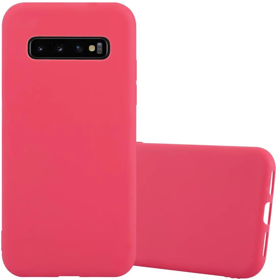 Cadorabo Hoesje geschikt voor Samsung Galaxy S10 PLUS in CANDY ROOD