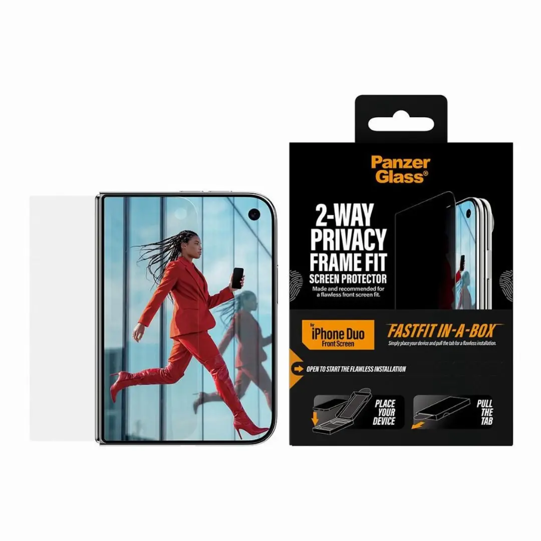 PanzerGlass Ultra Wide Fit FastFit in-a-box 2-WAY Privacy Screenprotector geschi