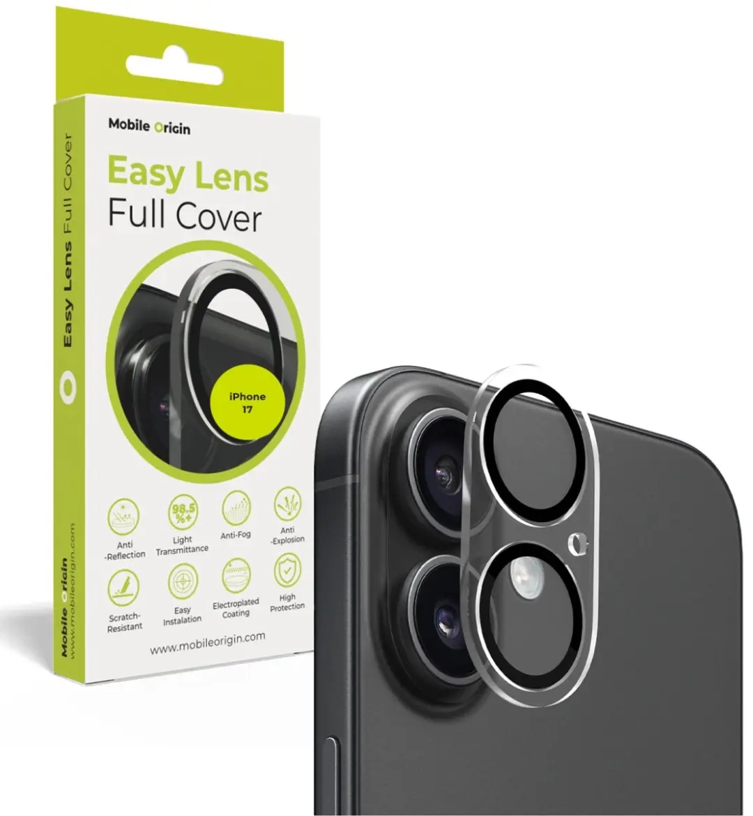 Mobile Origin Easy Lens Full Cover, Transparant