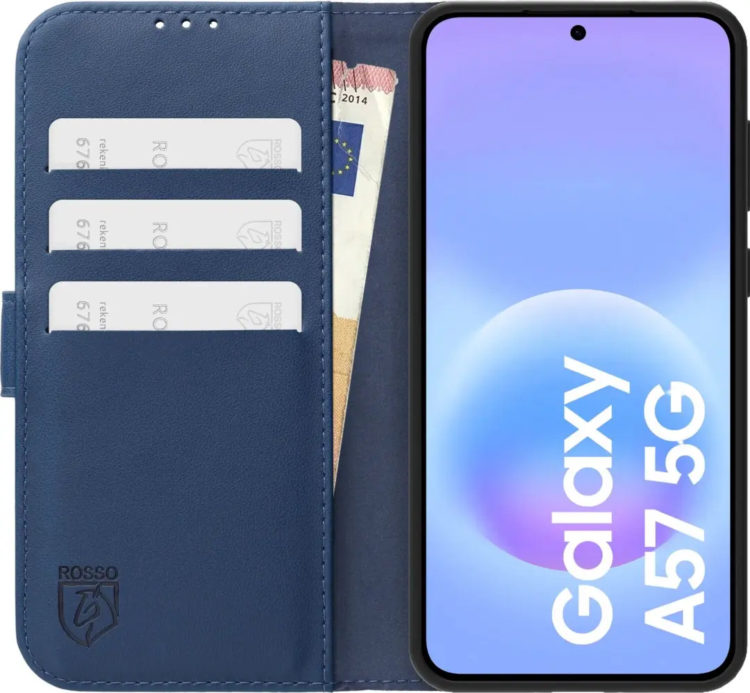 Rosso Element Modern Hoesje Samsung Galaxy A57 - Blauw - afbeelding 3 van 5