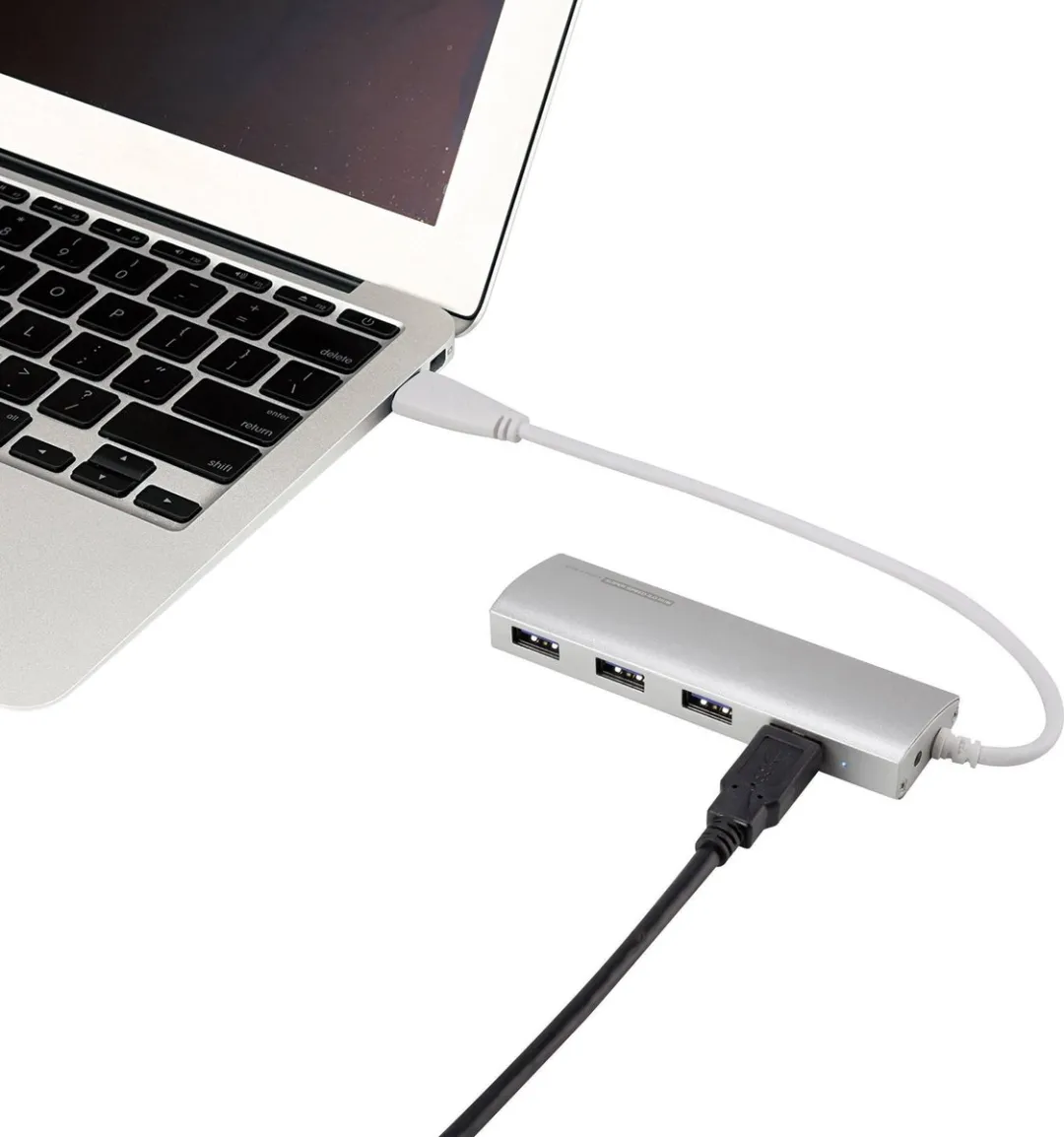 Renkforce RF-3703155 USB 3.0 Hub 4 Poorten - Aluminium