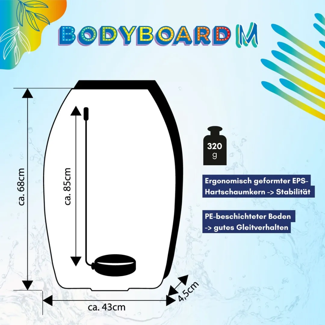Schildkröt Bodyboard M - Veelkleurig