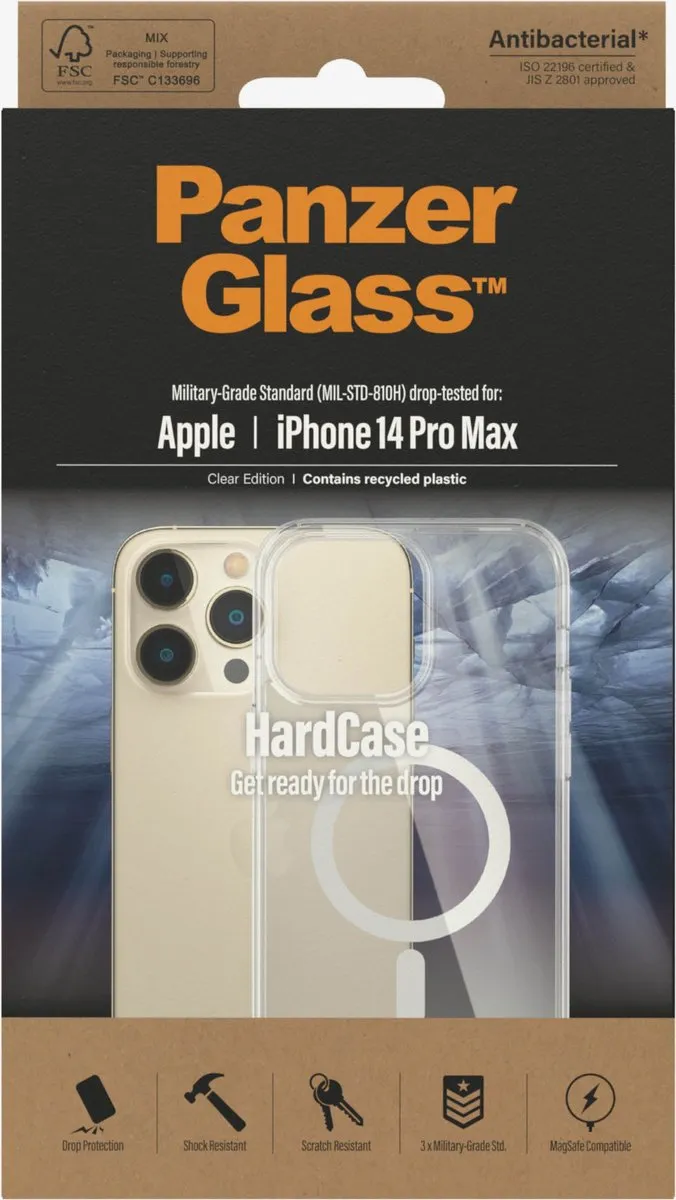 PanzerGlass iPhone 14 Pro Max MagSafe HardCase - Transparant - afbeelding 4 van 5