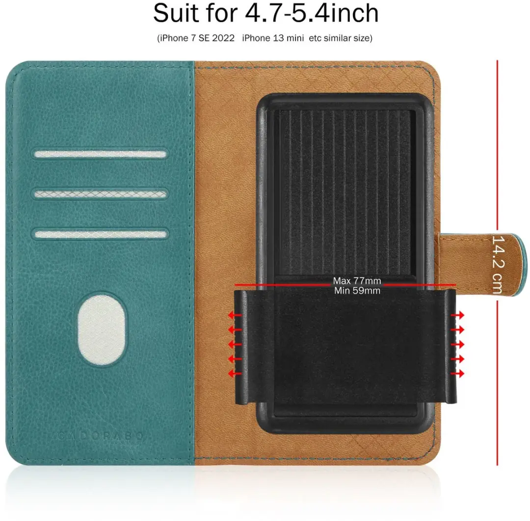 Hoesje geschikt voor Huawei Y3 / Y3C / Y330 / Y331 / Y360 in TURKOOIS met kaartslot, 360 graden beschermhoes PU lederen mobiele telefoon etui case cover - afbeelding 2 van 2