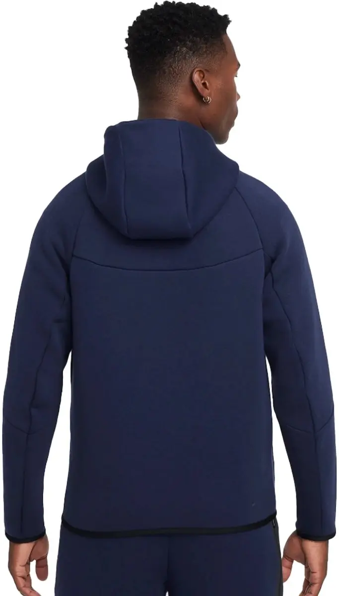Nike tech fleece hoodie in de kleur marine. - afbeelding 2 van 2