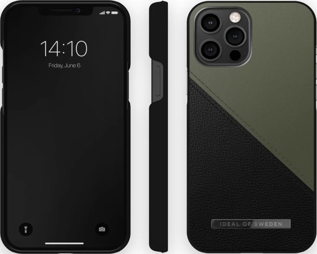 iDeal of Sweden Atelier Case Unity iPhone 12 Pro Max - Onyx Black Khaki