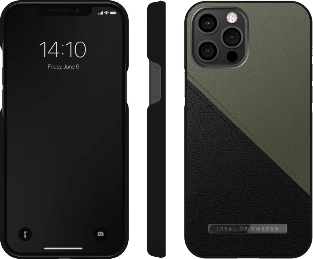 iDeal of Sweden Atelier Case Unity iPhone 12 Pro Max - Onyx Black Khaki