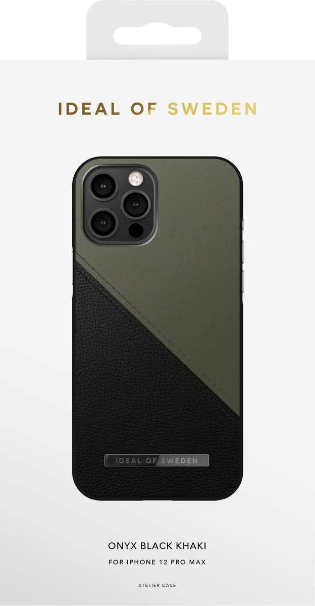 iDeal of Sweden Atelier Case Unity iPhone 12 Pro Max - Onyx Black Khaki