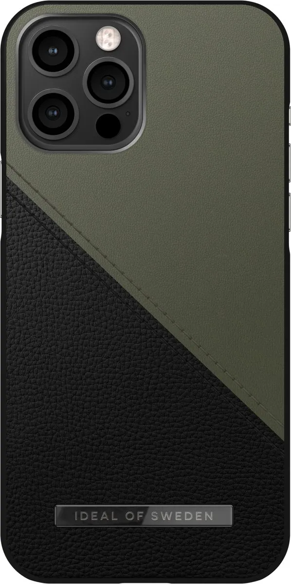 iDeal of Sweden Atelier Case Unity iPhone 12 Pro Max - Onyx Black Khaki - afbeelding 6 van 6