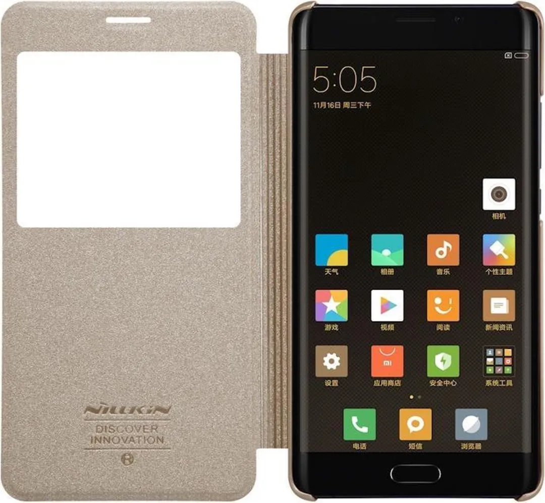 Nillkin New Sparkle S-View Book Case Xiaomi Note 2 - Goud - afbeelding 3 van 6
