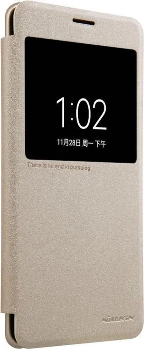 Nillkin New Sparkle S-View Book Case Xiaomi Note 2 - Goud - afbeelding 5 van 6