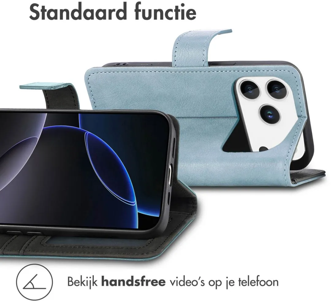 Imoshion Hoesje iPhone 17 Pro Max Lichtblauw - 3 Pasjes
