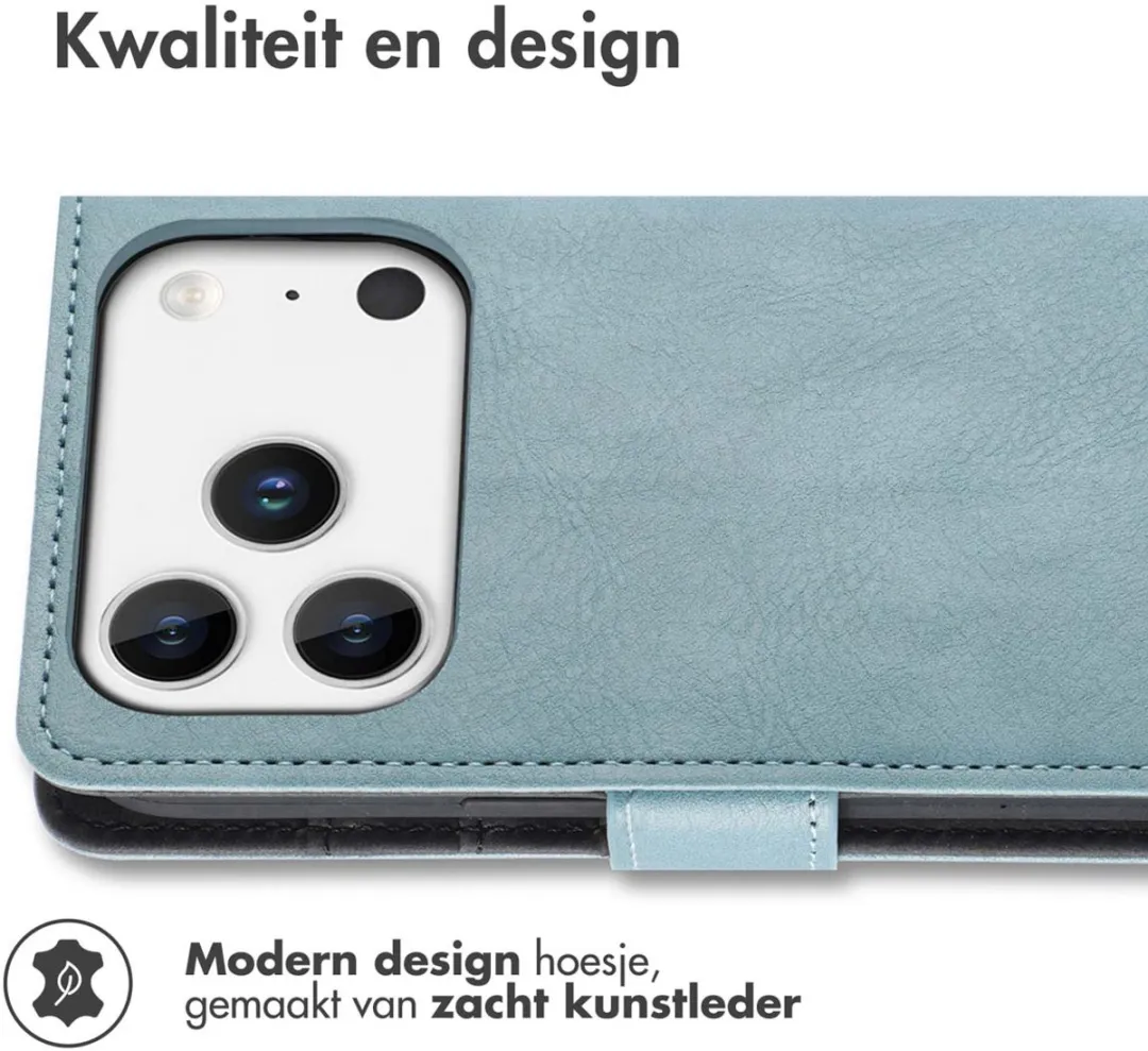 Imoshion Hoesje iPhone 17 Pro Max Lichtblauw - 3 Pasjes