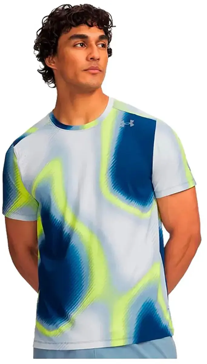 Under Armour Velociti Pro Print T-shirt Met Korte Mouwen Wit M Man