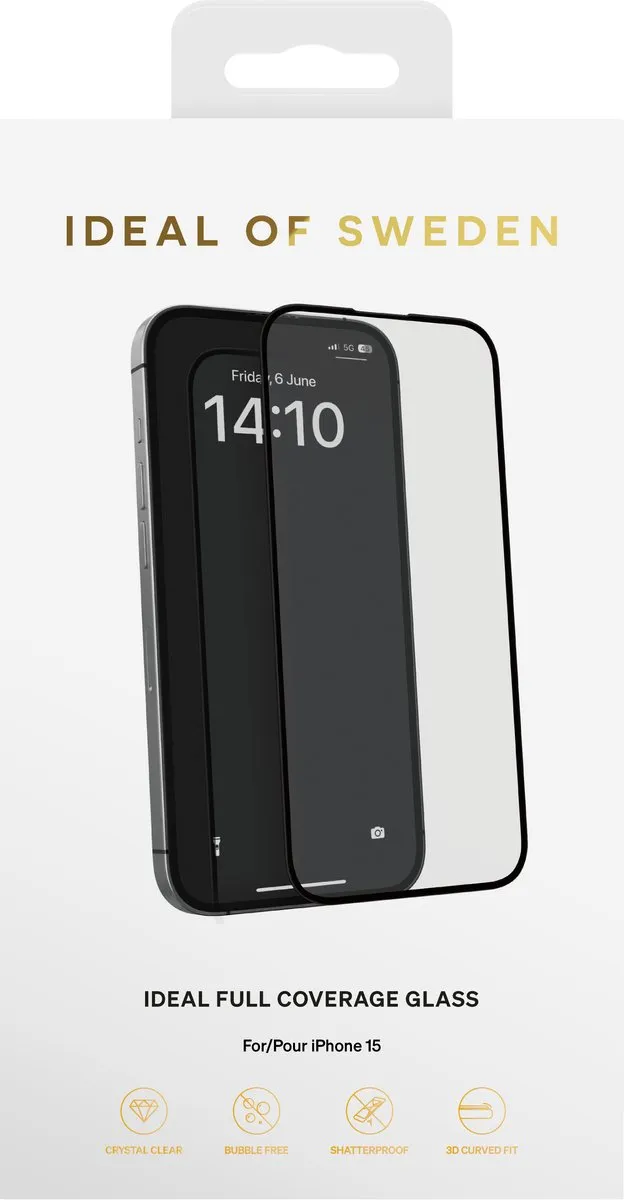 iDeal of Sweden Full Coverage Glas iPhone 15