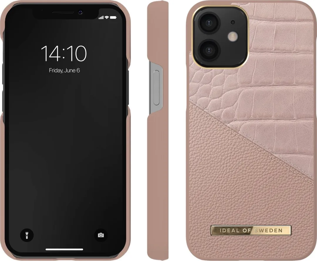 iDeal of Sweden Backcover Hoesje iPhone 12 Mini - Rose Smoke Croco