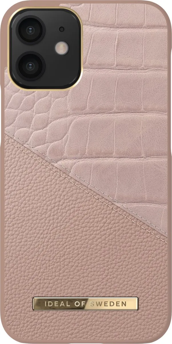 iDeal of Sweden Backcover Hoesje iPhone 12 Mini - Rose Smoke Croco