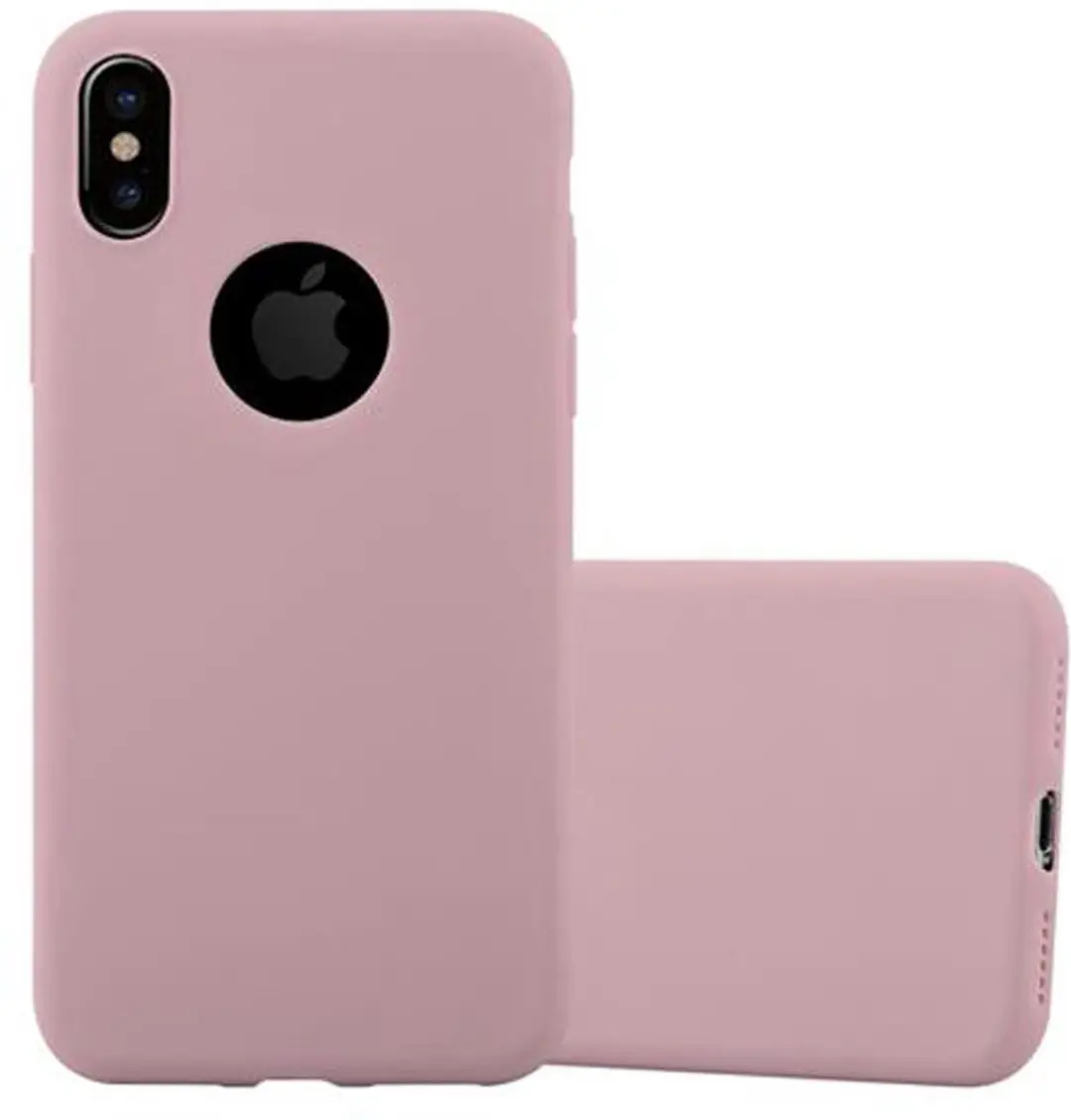 Cadorabo Hoesje geschikt voor Apple iPhone X / XS in CANDY ROZE