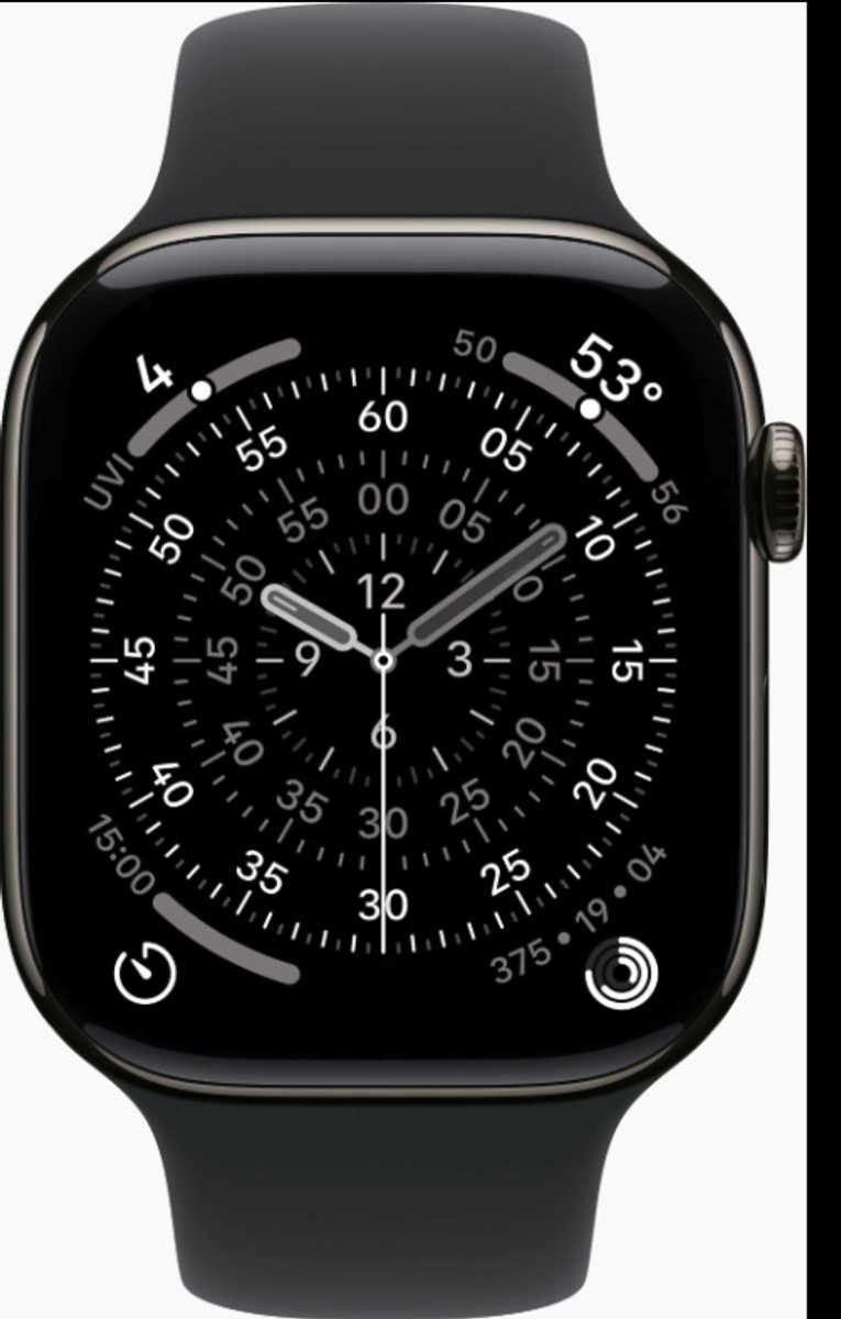 Apple Watch 11 - Wifi + 5G - 46mm - Slate Titanium Case with Black Sport Band - M/L