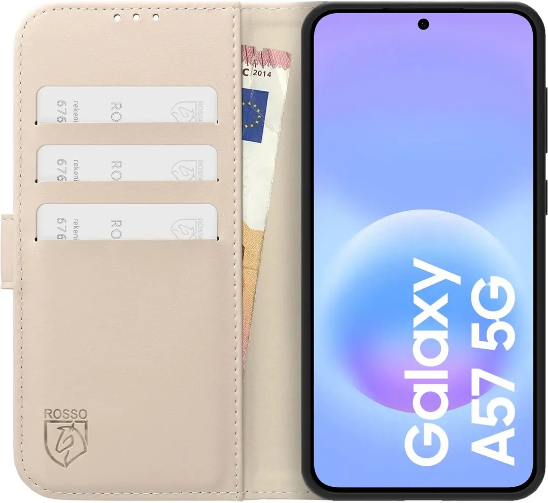 Rosso Element Modern Hoesje Samsung Galaxy A57 - Beige - afbeelding 3 van 6