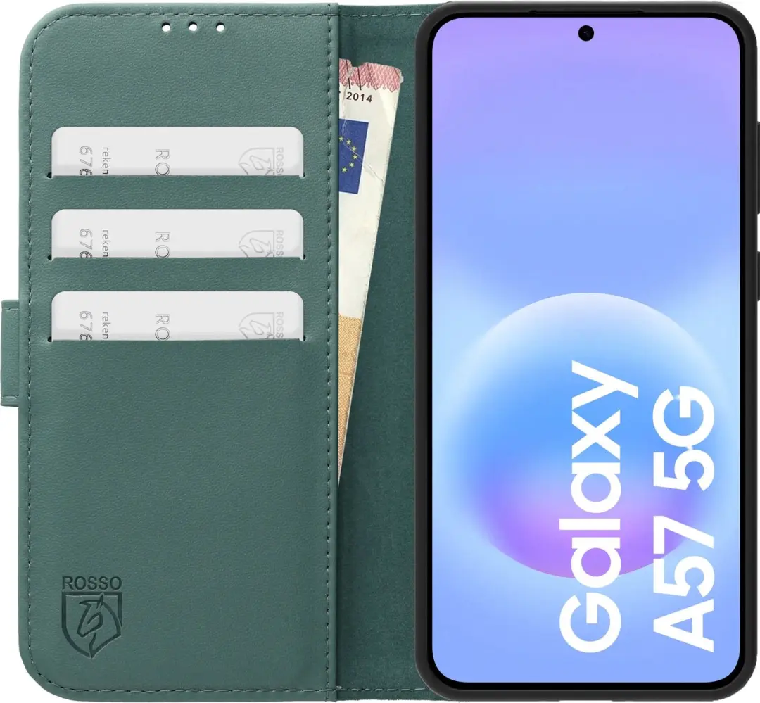 Rosso Element Modern Galaxy A57 Hoesje - Licht Groen - afbeelding 3 van 6