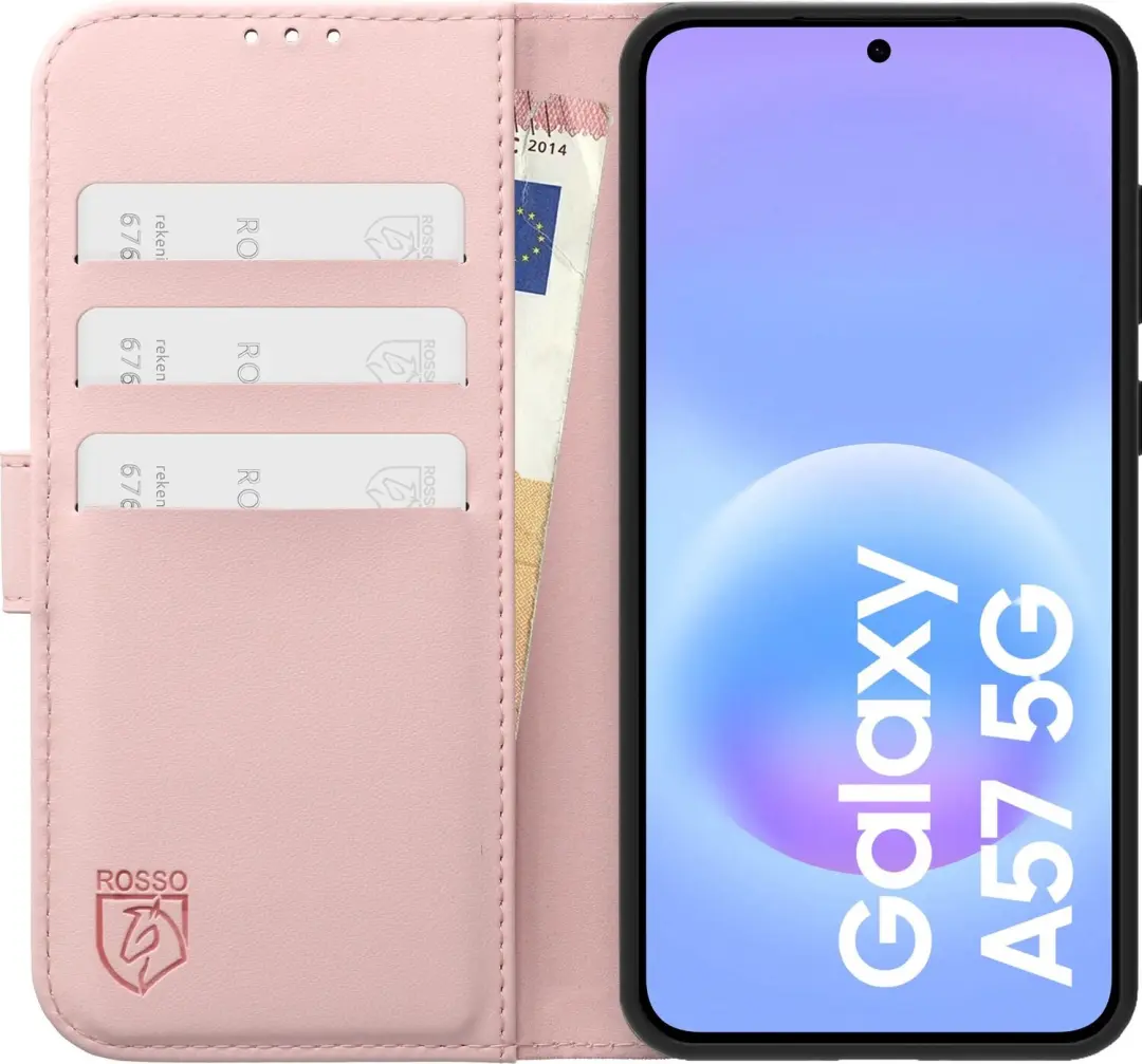 Rosso Element Modern Samsung Galaxy A57 Hoesje - Roze - afbeelding 3 van 6