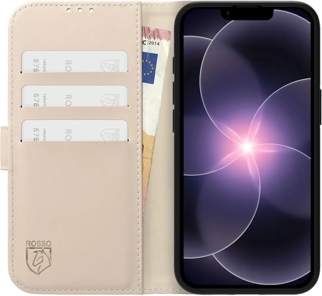 Rosso Element Modern Hoesje iPhone 17e / 16e - Beige - afbeelding 3 van 5