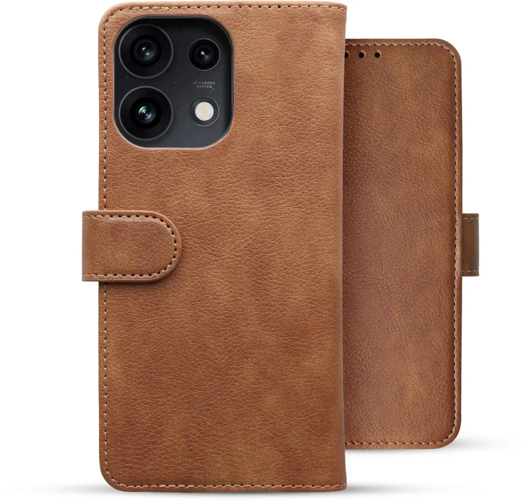 Rosso Element Geschikt voor Oppo Reno 16 F | Wallet Book Case | Portemonnee Hoesje | 3 Pasjes | Magneetsluiting | Stand Functie | Bruin - afbeelding 3 van 6