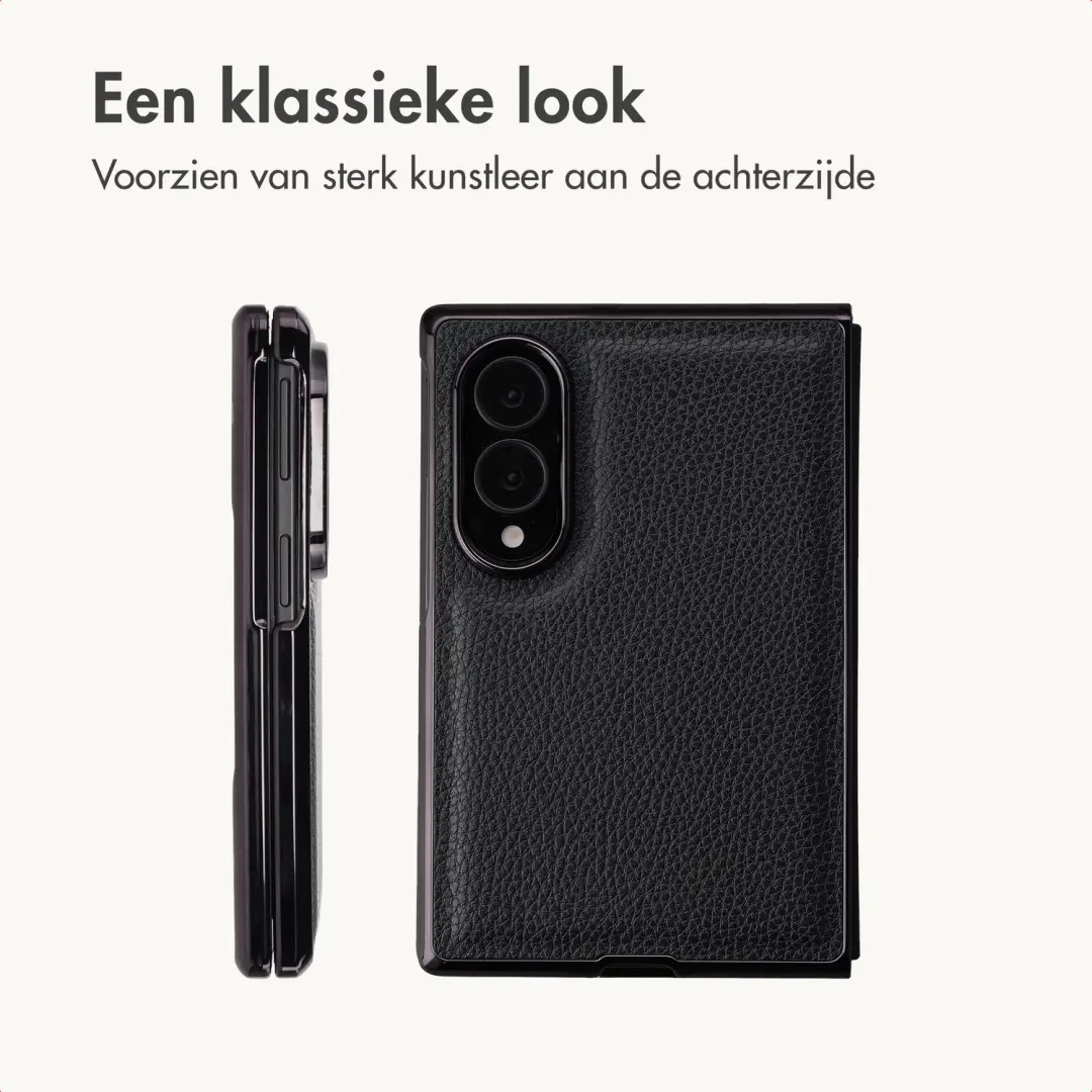 imoshion Kunstleren Hoesje Samsung Galaxy Z Fold 8 - Zwart - afbeelding 2 van 6