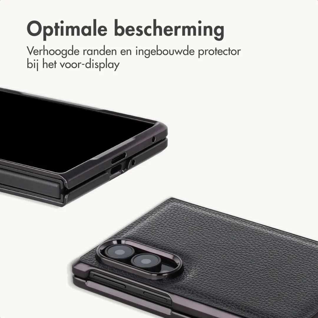 imoshion Kunstleren Hoesje Samsung Galaxy Z Fold 8 - Zwart - afbeelding 4 van 6