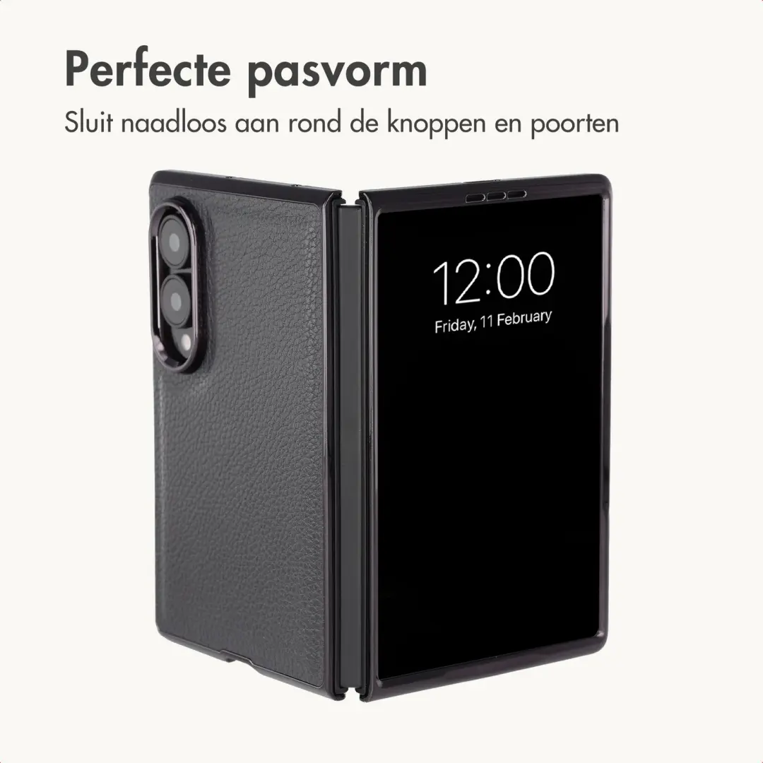imoshion Kunstleren Hoesje Samsung Galaxy Z Fold 8 - Zwart - afbeelding 5 van 6
