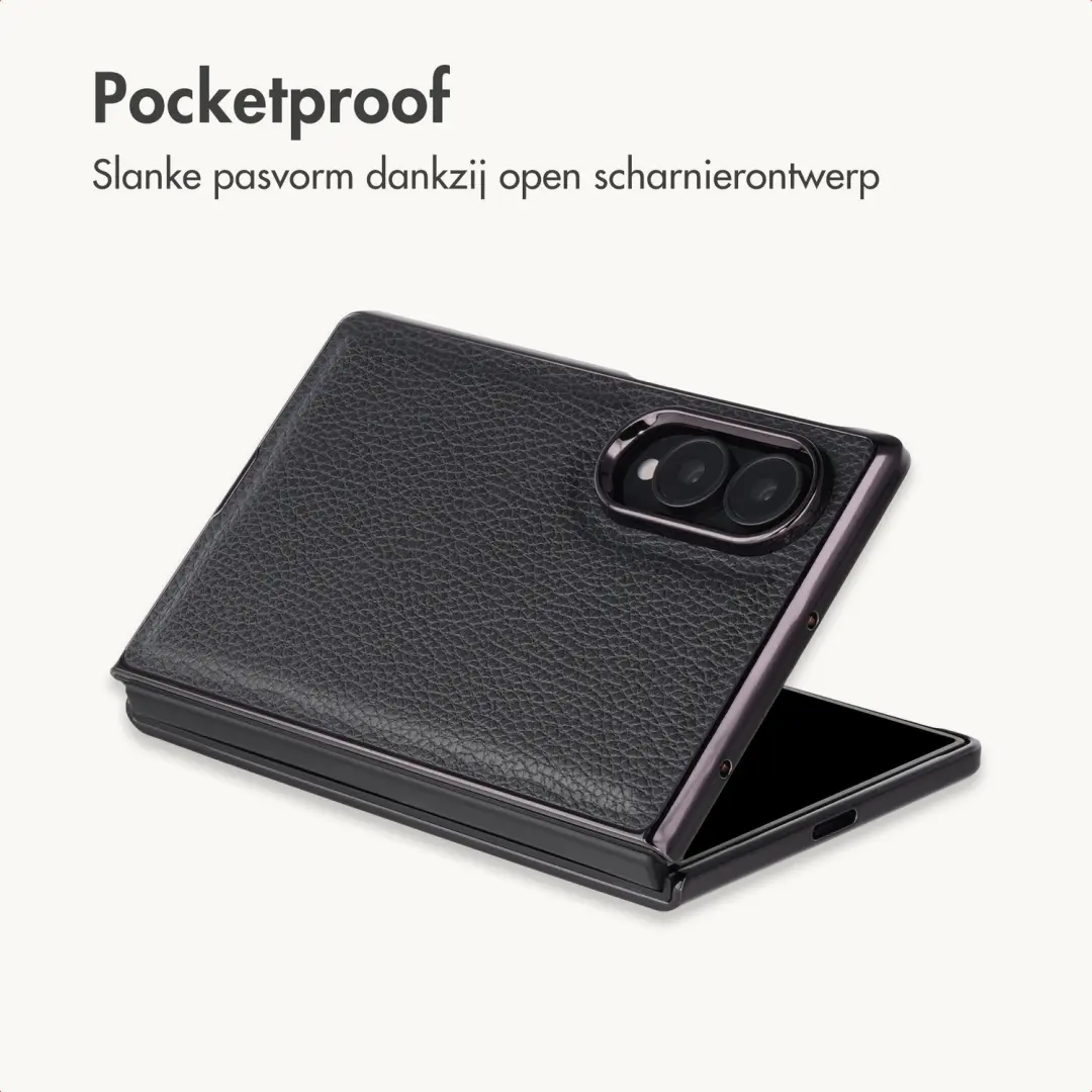 imoshion Kunstleren Hoesje Samsung Galaxy Z Fold 8 - Zwart - afbeelding 3 van 6