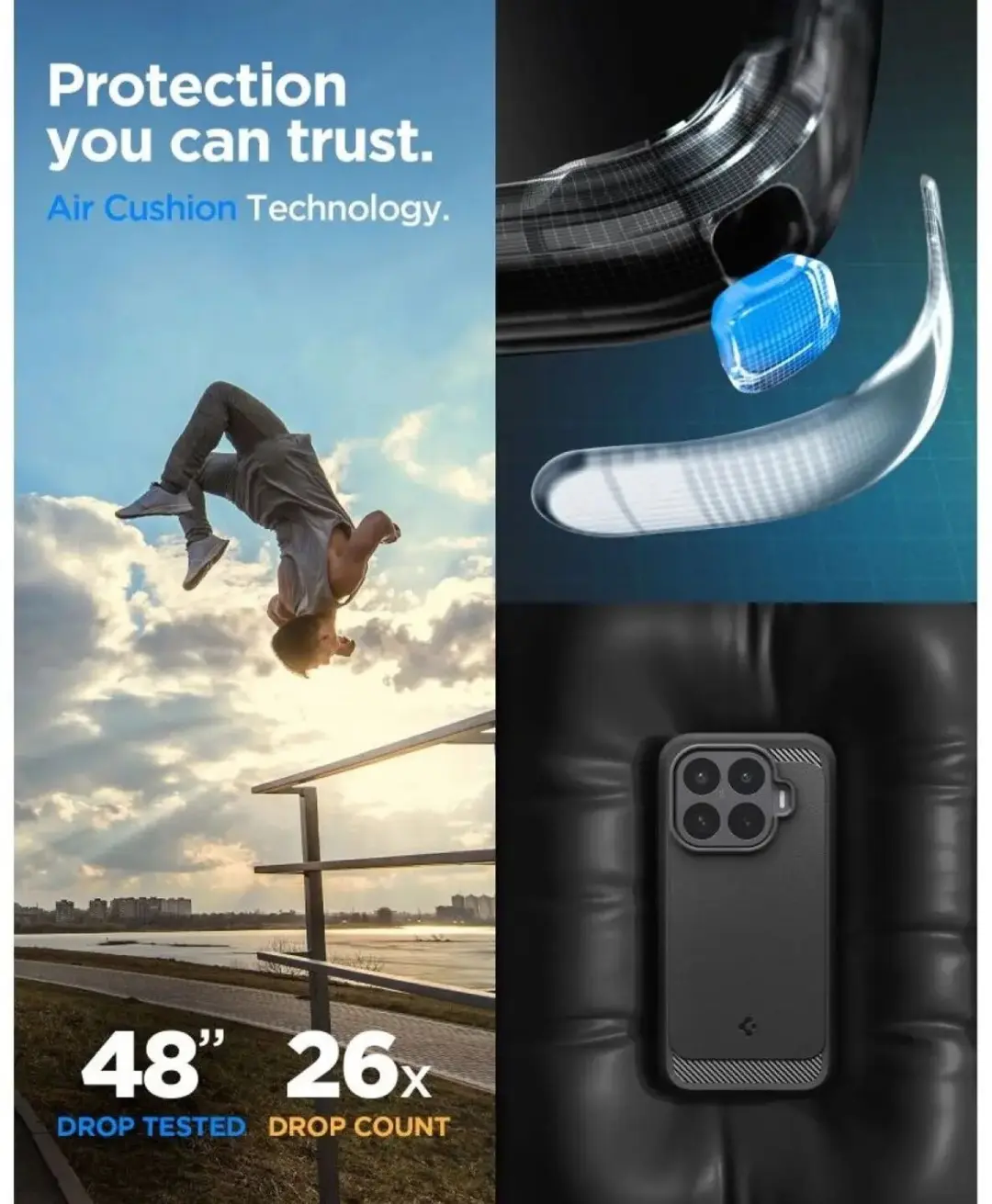 Spigen Rugged Armor Hoesje Xiaomi 17T ACS11870 - Zwart - afbeelding 2 van 6