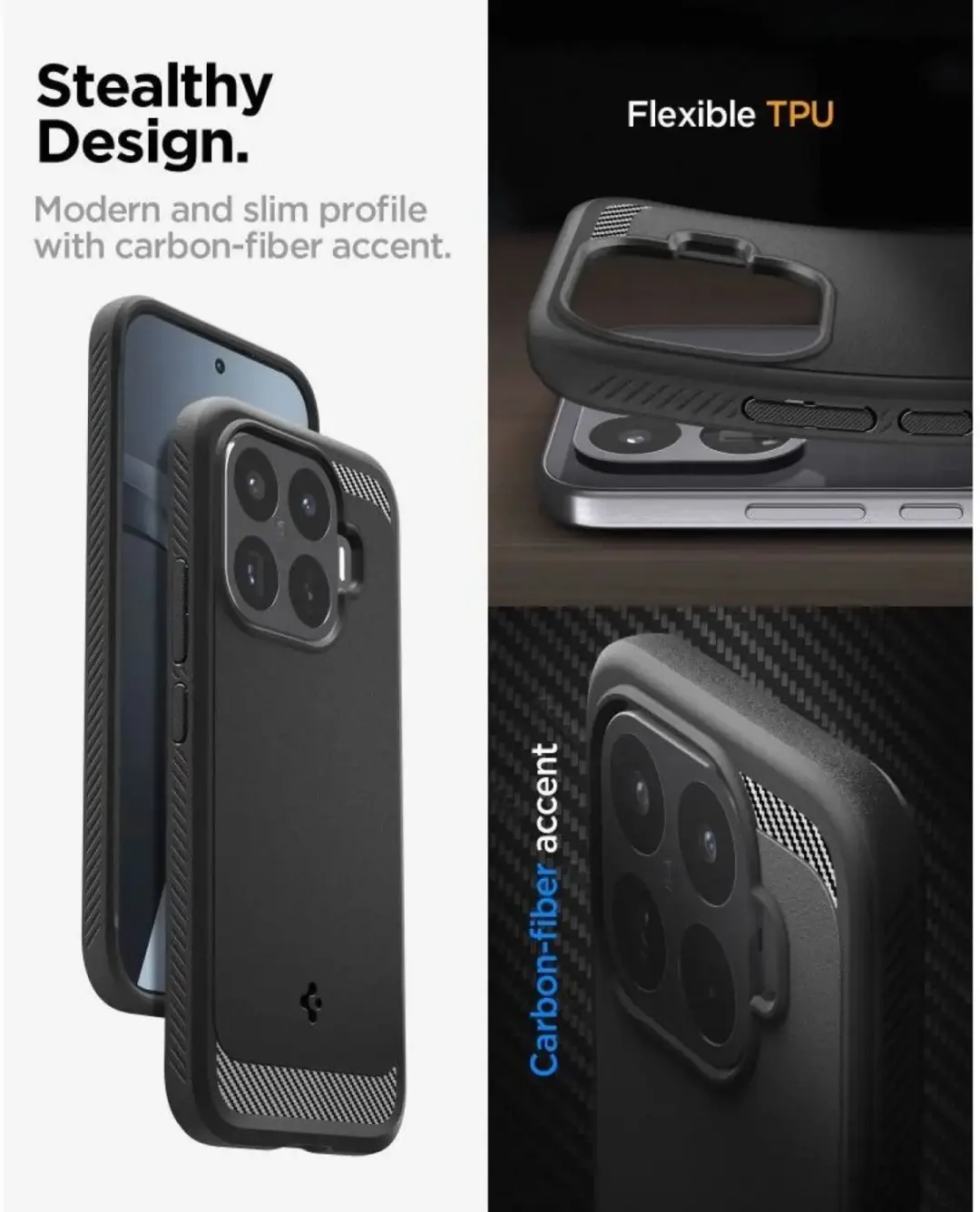 Spigen Rugged Armor Hoesje Xiaomi 17T ACS11870 - Zwart - afbeelding 6 van 6