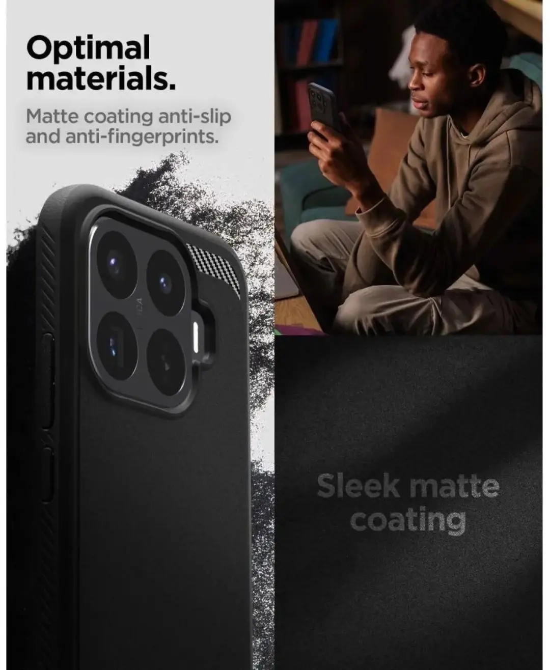 Spigen Rugged Armor ACS11869 Hoesje Xiaomi 17T Pro - Zwart - afbeelding 5 van 6