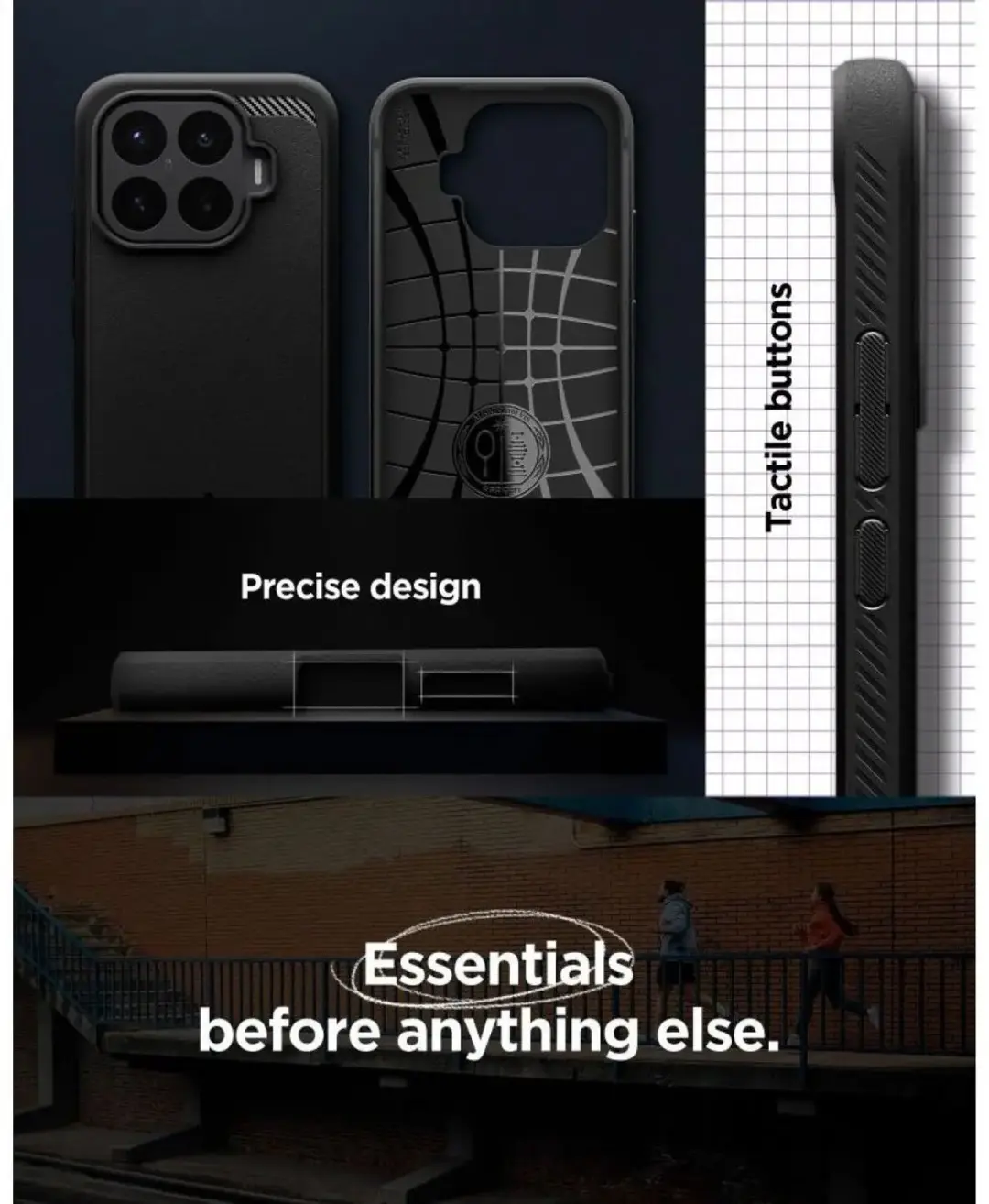 Spigen Rugged Armor ACS11869 Hoesje Xiaomi 17T Pro - Zwart - afbeelding 2 van 6