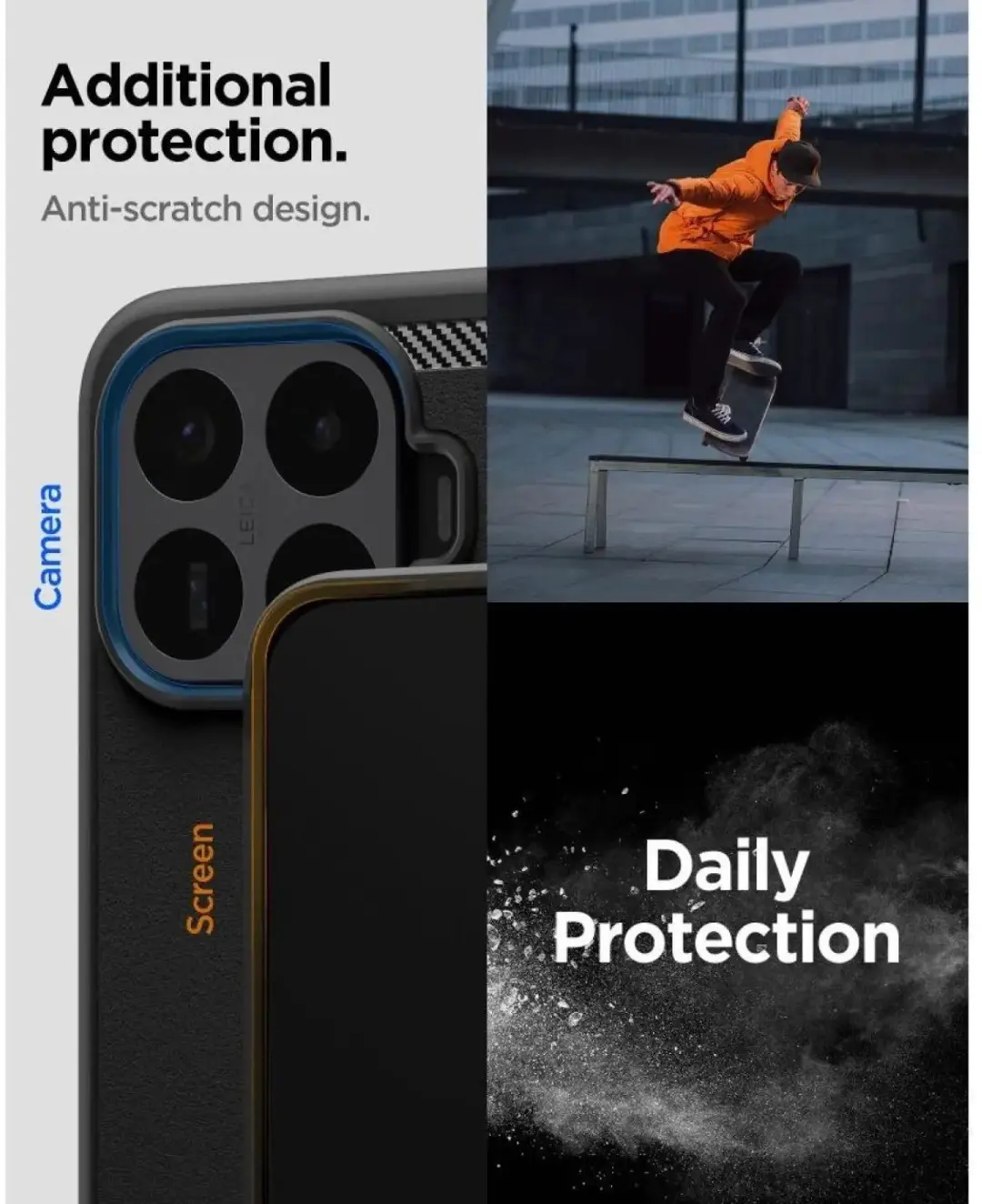 Spigen Rugged Armor ACS11869 Hoesje Xiaomi 17T Pro - Zwart - afbeelding 6 van 6