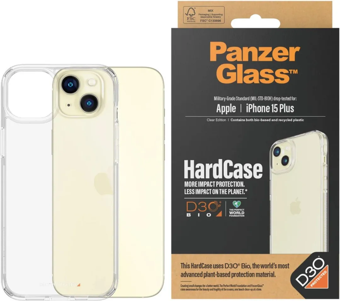 PanzerGlass Apple iPhone 15 Plus HardCase with D3O Clear