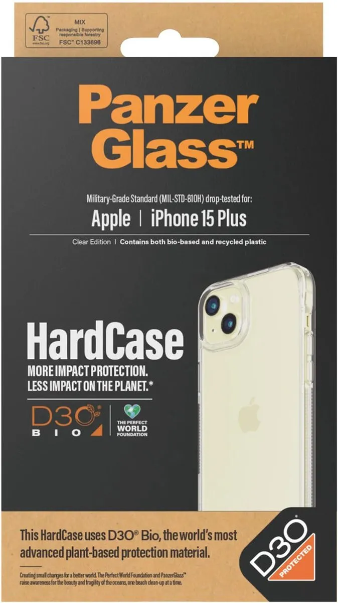 PanzerGlass Apple iPhone 15 Plus HardCase with D3O Clear